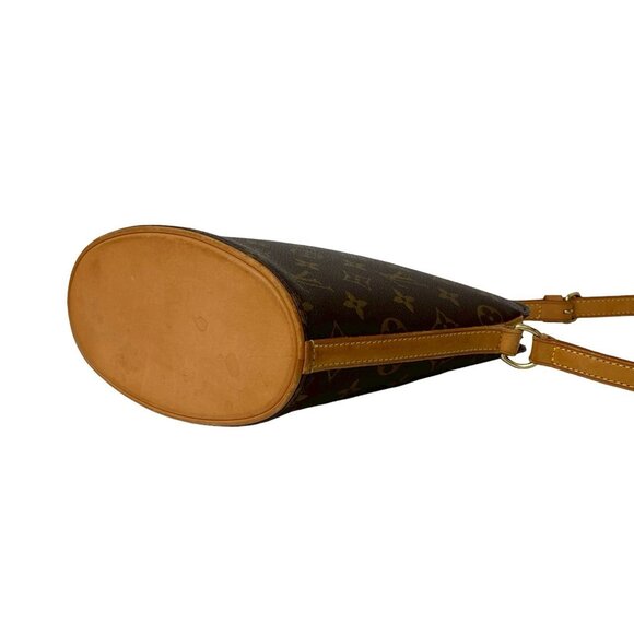 LOUIS VUITTON Authentic Vintage Brown Monogram Leather Pochette Shoulder Bag - Picture 8 of 10